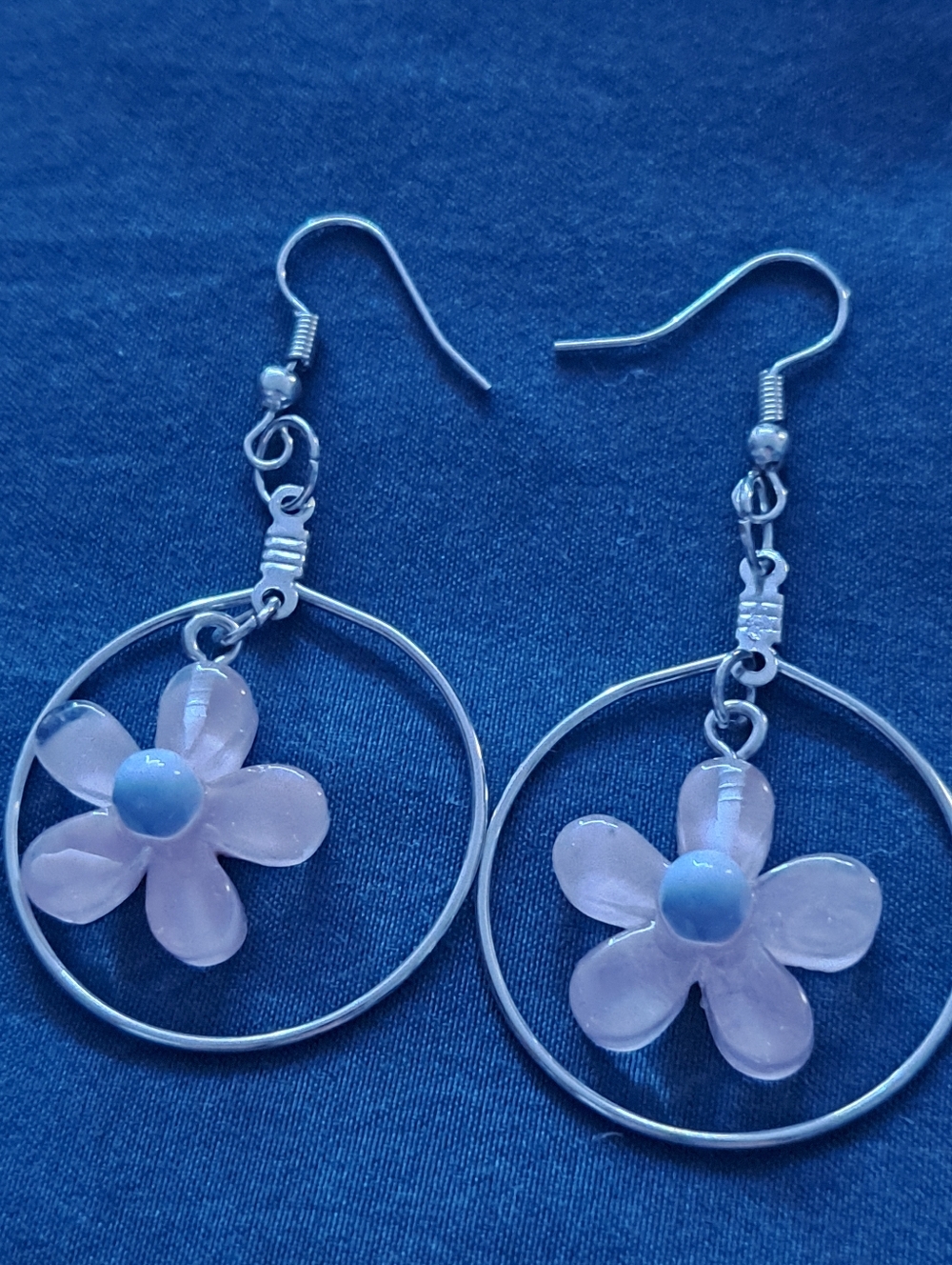Purple Flower Earrings